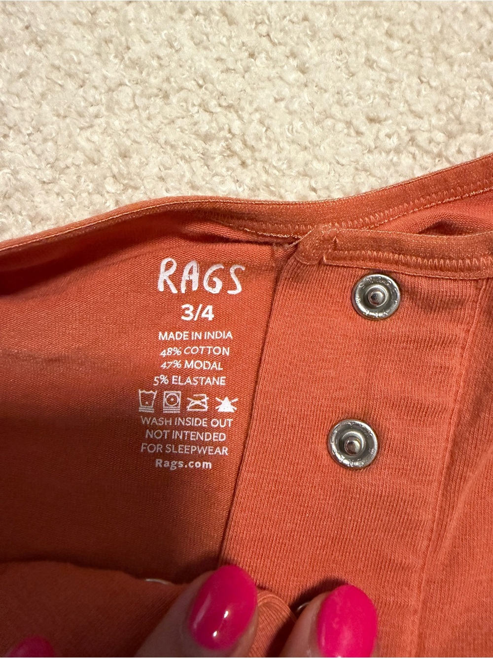 Rags 3/4 Rompers - Picture 5 of 7